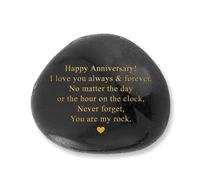 VELENTI Happy Anniversary Rock - Conmovedor recuerdo de boda "You Are My Rock", inspirador para ella, regalos pensados para él, regalo significativo para parejas