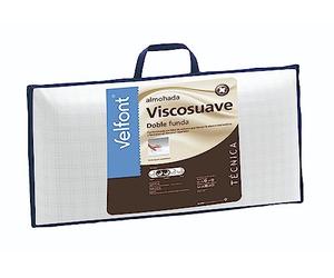 Velfont Almohada viscoelástica Viscosuave Altura Extra con Doble Funda de Tejido Anti-Stress con Cremallera (75 cm)