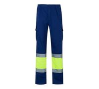 VELILLA 157 Pantalón Alta Visibilidad - Azulina y Amarillo Flúor - XL