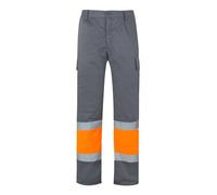 VELILLA 157 Pantalón Alta Visibilidad - Gris y Naranja Flúor - Talla XL