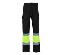 VELILLA 157 Pantalón Alta Visibilidad - Negro y Amarillo Flúor - Talla S