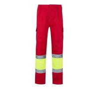 VELILLA 157 Pantalón Alta Visibilidad - Rojo y Amarillo Flúor - Talla XL