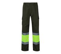 VELILLA 157 Pantalón Alta Visibilidad - Verde Caza y Amarillo Flúor - 2XL
