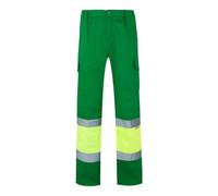 VELILLA 157 Pantalón Alta Visibilidad - Verde Hierba y Amarillo Flúor - M