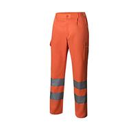 VELILLA 303006; Pantalón Multibolsillos de Alta Visibilidad; Color Naranja flúor; Talla M