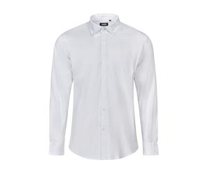 Velilla 405004S; Camisa Oxford manga larga de hombre; color blanco; talla M