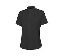 Velilla 405014S; Camisa cuello tirilla Stretch de manga corta para mujer; color negro; talla XXL