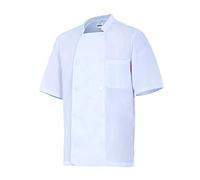 Velilla 405201 7 S - Chaqueta de cocina manga corta Blanco Talla S