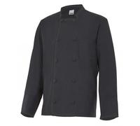 Velilla 434 0 52 - Chaqueta de cocina manga larga Negro Talla 52