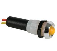 Velleman 124004 lámpara led señal, 12 vdc, abs cromado, amarillo