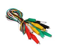Velleman cable de medición, juego de 10, pinza cocodrilo aislada 27 m