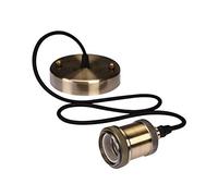 Velleman ight lamph02 Diseño plafón con cable de tela, modelo retro, bronce
