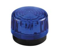 Velleman Luz intermitente LED azul, 12 V DC, 100 mm, 15 LED blancos, luz de señalización y advertencia, 80-120 destellos por minuto, IP20 ABS acrílico, para taller garaje y alarma