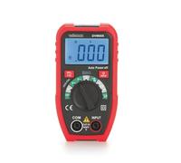 Velleman Multímetro digital, pantalla LCD, CAT III/600 V, apto para medir voltaje CA/CC, resistencia, temperatura, transistores, diodos y continuidad, prueba de batería, linterna, función NCV, cables