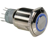 Velleman r1610b interruptor eléctrico interruptor pulsador azul, níq