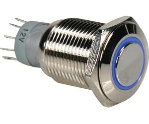 Velleman r1610b interruptor eléctrico interruptor pulsador azul, níq