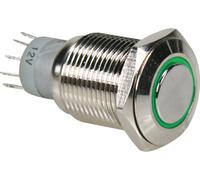 Velleman r1610g spdt 1no 1nc - interruptor redondo metálico con anill