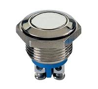 Velleman r1800f spst 1no 1nc - pulsador plano de acero inoxidable, mul