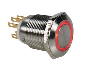 Velleman r1900r - botón de presión para agujero de montaje (acero in