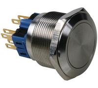 Velleman r2000 dpst 1no 1nc - pulsador plano de acero inoxidable, mult