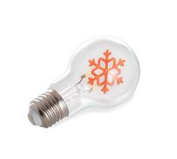 Vellight bulbo led, copo de nieve, decorativo, filamento de oro, 2 w,