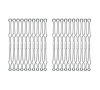 VELOFLEX A290501 - Dispositivo de sujeción de alambre, metal, 20 piezas, plata, dispositivo de sujeción para archivadores y carpetas de anillas