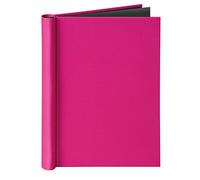 VELOFLEX - Carpeta con cierre de pinza DIN A4, hasta 150 hojas, rosa | Con resorte metálico, textura de lino, capacidad para hasta 150 hojas, para documentos DIN A4