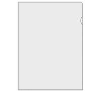 VELOFLEX - Fundas para documentos A5 PVC rígido 130 my, 100 unidades | Abierto por la derecha y por arriba, transparente como el cristal, especialmente resistente y duradero, con muesca de agarre