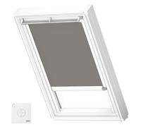 VELUX persiana eléctricas Opacas (DSL), guías Blancas, UK08, Gris