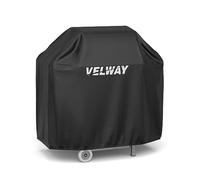 Velway Funda para Barbacoa Impermeable - 117x66x117cm Cubierta BBQ de Parrilla 210D Oxford Protector, Anti-Viento/Anti-Polvo/Anti-Humedad, Resistente al Desgarro/Agua/Lluvia/Nieve/Sol
