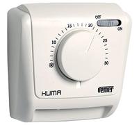 VEMER VE022000 KLIMA IN - Termostato Mecánico de Ambiente a Membrana de Gas, Función de Calefacción y Aire Acondicionado y Interruptor On/Off, Blanco