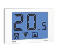 VEMER VE432100 THALOS - Termostato de Ambiente de pared para Calefacción y Aire Acondicionado, Pantalla Táctil, Alimentación a Pilas, Blanco