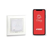 Vemer VE780201 ASSO WiFi INT - Cronotermostato WiFi de Empotrado, programación semanal a través de App, Compatible con Cajas empotrables Redondas, alimentación 230 V, Blanco ópalo