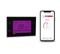 VEMER VE795900 TUO 4G - Termostato 4G-LTE con SIM de Datos Incluida, Termostato Inteligente para Calefacción, Configuración Rápida por Bluetooth, Programación Semanal, Alimentación 230V, Negro