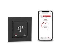 VEMER VE796101 OIKOS WiFi INT - Cronotermostato WiFi en Caja empotrada Redonda (50 x 50), termostato Inteligente con aplicación, Alexa y Google Home, programación semanal, alimentación 230 V, Gris