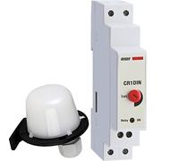 VEMER VJ62300000 CR1DIN - Interruptor Crepuscular con Sonda Externa, Instalación en Carril DIN, Blanco