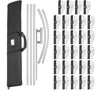 Vendedor de mástiles publicitarios VEVOR, paquete de 30 banderas con asta, incluye estacas para clavarse en el suelo. Juego de 16 pies de mástil para banderas, ideal para zonas con poco viento, con si