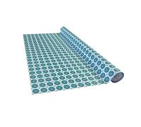Venilia Lámina adhesiva, Awale Círculos Patrón retro Azul, 45cm x 2m, Espesor 95μ, Vinilo autoadhesivo para muebles o cocina, decorativas papel pintado pared, PVC sin ftalatos, Fabricado en UE