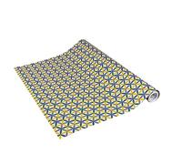 Venilia Lámina adhesiva, Charleston Patrón retro Amarillo, 45cm x 2m, Espesor 95μ, Vinilo autoadhesivo para muebles o cocina, decorativas papel pintado pared, PVC sin ftalatos, Fabricado en UE