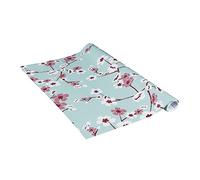 Venilia Lámina adhesiva, Flores de cerezo Azul claro, 45cm x 2m, Espesor 95μ, Vinilo autoadhesivo para muebles o cocina, decorativas papel pintado pared, PVC sin ftalatos, Fabricado en UE