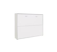 Venprodin - Cama Abatible Horizontal De Matrimonio 135X190 Color Blanco