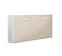 Venprodin - Cama Abatible Horizontal Plegable de Pared White - cappuccino
