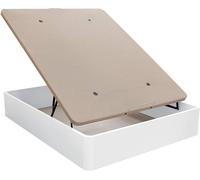 Venprodin | canapé abatible de gran capacidad color blanco (medidas 150x190cm), tapa tapizada en 3d transpirable con aireadores en la tapa del canapé,