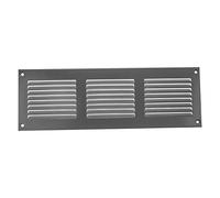 Vent Systems Rejilla de ventilación gris con rejilla de insectos, 300 x 100 mm, para aplicaciones de calefacción, refrigeración y ventilación. Cubierta de ventilación interior y exterior, 300x100mm