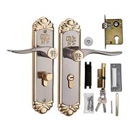 Venta loca Cerradura de Puerta con manija Interior, Cilindro de Cerradura de Puerta con manija Duradera Europea con Llaves