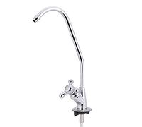 Venta loca Grifo de Grifo, Grifo de Cocina de aleación de Zinc de 1/4 `` Grifo de ósmosis inversa Cromado RO Interruptor de Agua de rotación de 360 Grados para el hogar