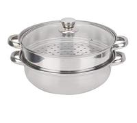 Venta loca Olla de vapor, sopa de caldera doble de 2 capas Olla de vapor Acero inoxidable 27cm/11in