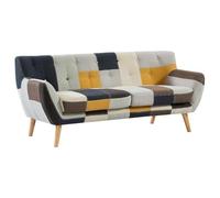 Venta-Unica - Sofá de 3 plazas de Tela Patchwork SERTI II