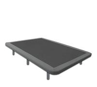 Ventadecolchones - Base Tapizada Drago con 5 Barras transversales | Marco en Polipiel Gris | con 6 Patas de 27 cm | 105 x 190 cm