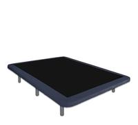 Ventadecolchones - Base Tapizada Drago con 5 Barras transversales | Marco en Tela Antimanchas Azul | con 6 Patas de 27 cm | 105 x 200 cm